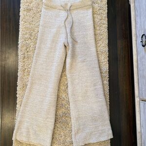 Cozy Knit Lounge Pants in Cream